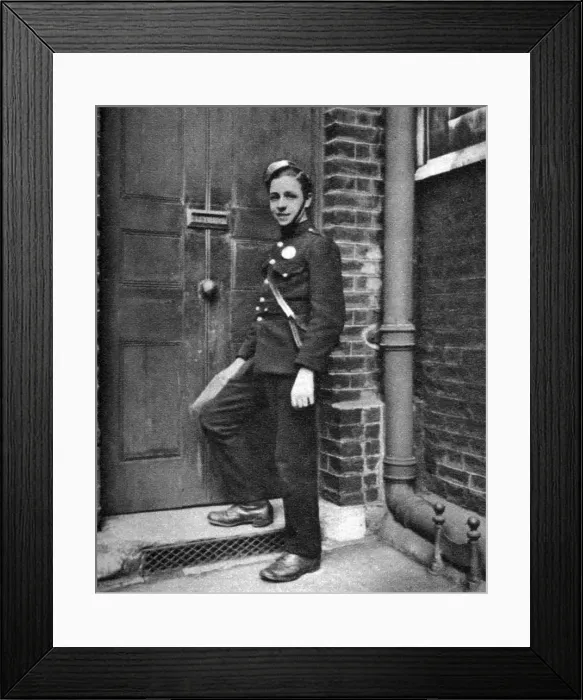 Framed Print : District messenger, London, 1926-1927. Artist: McLeish Framed Print : District messenger, London, 1926-1927. Artist: McLeish