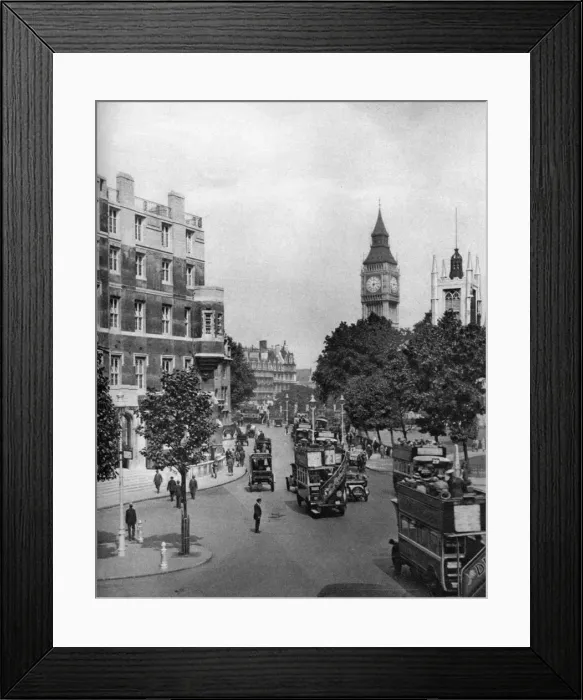 Framed Print : The corner of Tothill and Victoria Streets, looking towards Parliament Square, London, 1926-1927. Artist: Ellis Framed Print : The corner of Tothill and Victoria Streets, looking towards Parliament Square, London, 1926-1927. Artist: Ellis