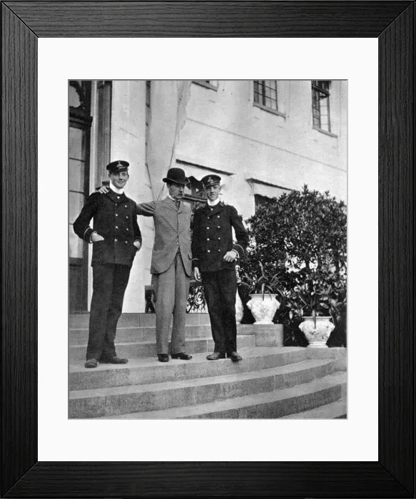 Framed Print : King Christian IX of Denmark (1818-1906) with two of his grandsons, 1908Artist: Queen Alexandra Framed Print : King Christian IX of Denmark (1818-1906) with two of his grandsons, 1908Artist: Queen Alexandra