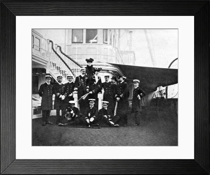 Framed Print : Group portrait on board the royal yacht Victoria and Albert, Copenhagen, 1908. Artist: Queen Alexandra Framed Print : Group portrait on board the royal yacht Victoria and Albert, Copenhagen, 1908. Artist: Queen Alexandra