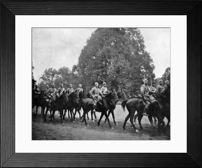 Framed Print : Danish Hussars at Bernsdorff, 1908. Artist: Queen Alexandra Framed Print : Danish Hussars at Bernsdorff, 1908. Artist: Queen Alexandra
