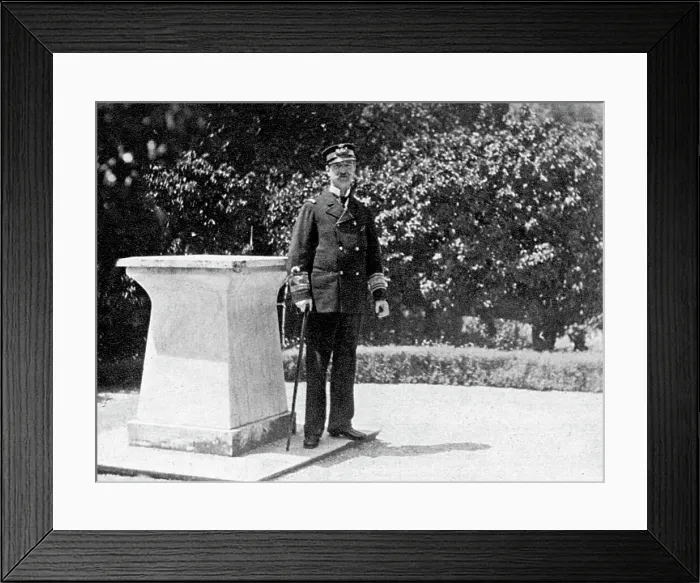Framed Print : King George I of Greece (1845-1913) in his garden at Athens, 1908. Artist: Queen Alexandra