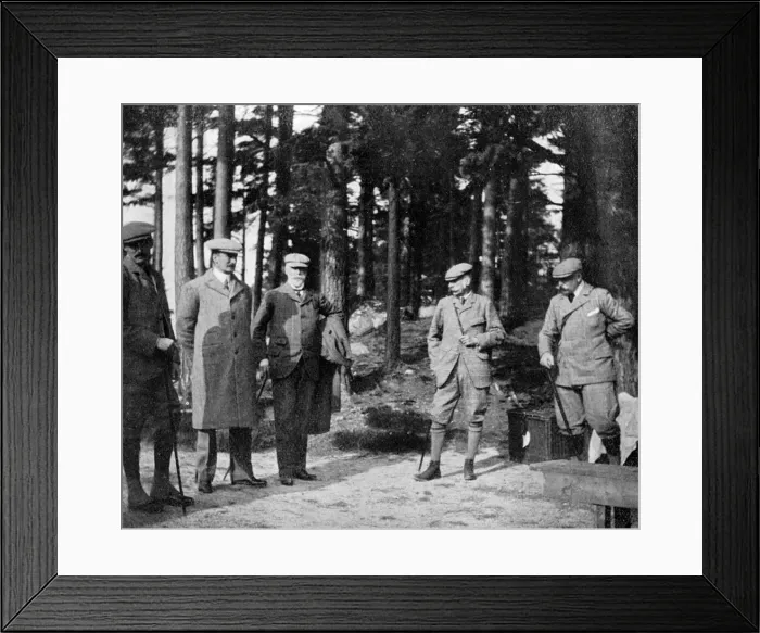 Framed Print : The Duke of Connaught and his shooting party, 1908. Artist: Queen Alexandra Framed Print : The Duke of Connaught and his shooting party, 1908. Artist: Queen Alexandra