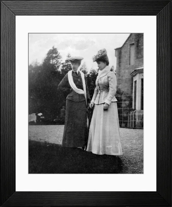 Framed Print : Mary of Teck (1867-1953), Princess of Wales, with the Duchesse d Aosta, 1908. Artist: Queen Alexandra Framed Print : Mary of Teck (1867-1953), Princess of Wales, with the Duchesse d Aosta, 1908. Artist: Queen Alexandra