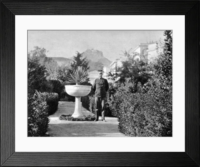 Framed Print : Prince Constantine (1868-1923), the Duke of Sparta, in his garden at Athens, 1908. Artist: Queen Alexandra Framed Print : Prince Constantine (1868-1923), the Duke of Sparta, in his garden at Athens, 1908. Artist: Queen Alexandra