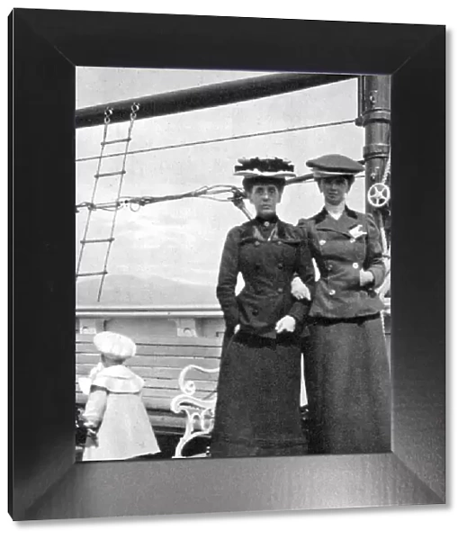 Prince Olav (1903-1991) with Lady Antrim and Miss Knollys, 1908. Artist: Queen Alexandra