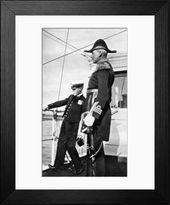 Framed Print : Prince Edward (1894-1972), the future King Edward VIII, with Sir Charles Cust, 1908. Artist: Queen Alexandra Framed Print : Prince Edward (1894-1972), the future King Edward VIII, with Sir Charles Cust, 1908. Artist: Queen Alexandra