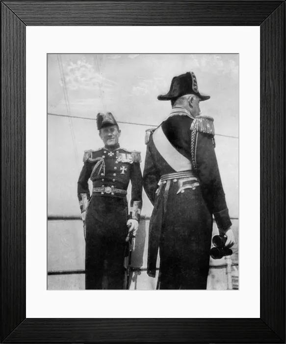 Framed Print : Commodore Keppel with the Duke of Connaught, 1908. Artist: Queen Alexandra Framed Print : Commodore Keppel with the Duke of Connaught, 1908. Artist: Queen Alexandra