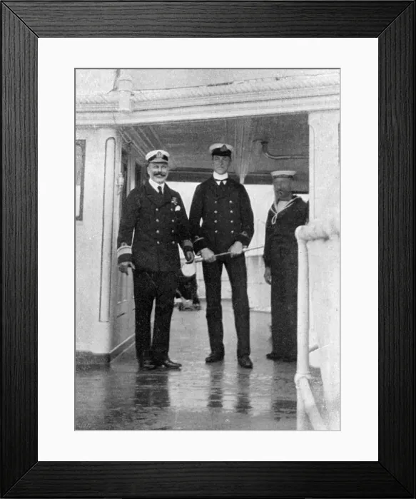 Framed Print : Commodore Sir Archibald Milne (1855-1938) and his sub-lieutenant, Pipon, 1908. Artist: Queen Alexandra Framed Print : Commodore Sir Archibald Milne (1855-1938) and his sub-lieutenant, Pipon, 1908. Artist: Queen Alexandra