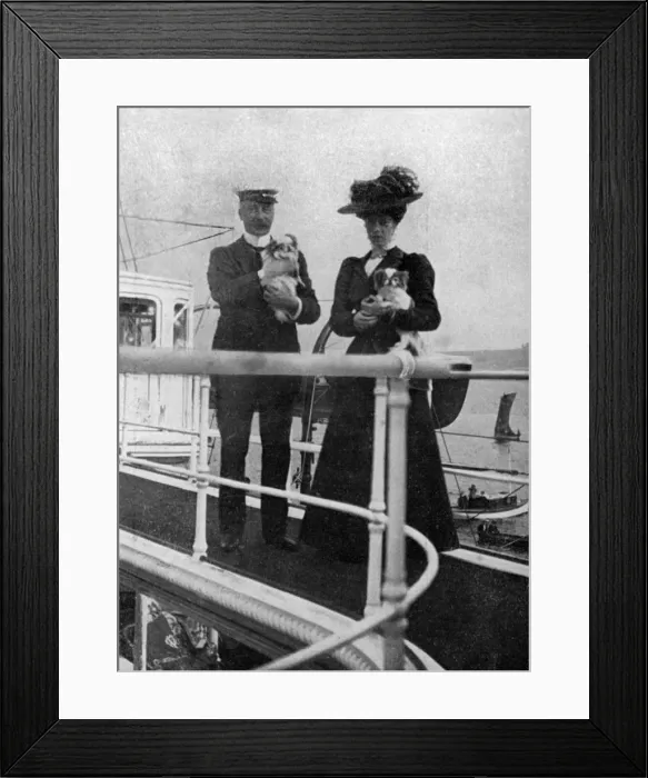 Framed Print : Princess Victoria (1868-1935) with the Queens dogs, 1908. Artist: Queen Alexandra Framed Print : Princess Victoria (1868-1935) with the Queens dogs, 1908. Artist: Queen Alexandra
