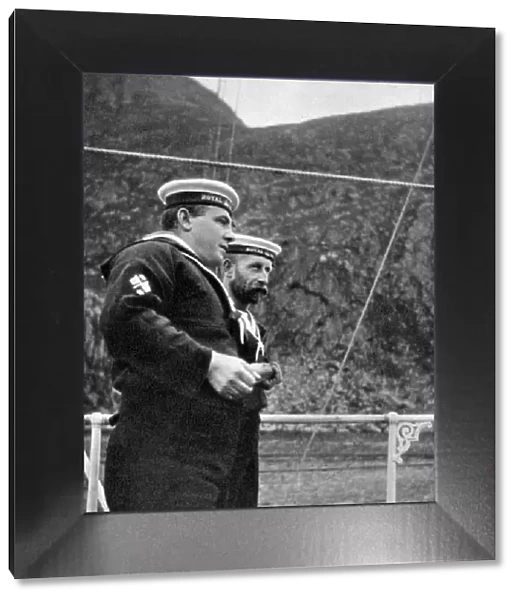 Two sailors on the royal yacht off the coast of Norway, 1904 (1908). Artist: Queen Alexandra
