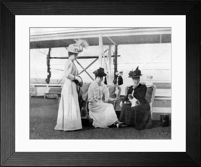 Framed Print : On board the royal yacht Victoria and Albert III, 1908. Artist: Queen Alexandra Framed Print : On board the royal yacht Victoria and Albert III, 1908. Artist: Queen Alexandra