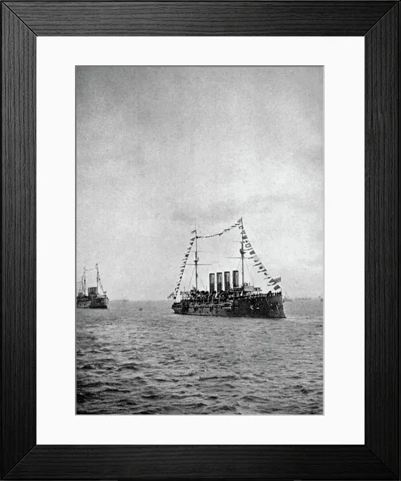 Framed Print : Naval review off the coast of Portsmouth, 1907 (1908). Artist: Queen Alexandra Framed Print : Naval review off the coast of Portsmouth, 1907 (1908). Artist: Queen Alexandra