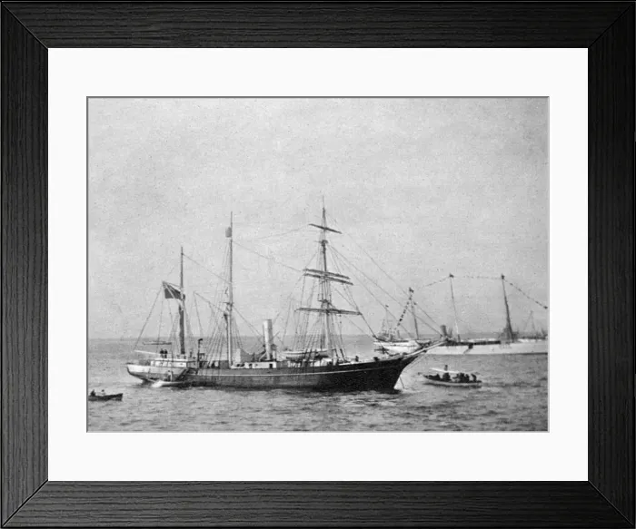 Framed Print : Ernest Shackletons ship HMS Nimrod, 1907 (1908). Artist: Queen Alexandra Framed Print : Ernest Shackletons ship HMS Nimrod, 1907 (1908). Artist: Queen Alexandra