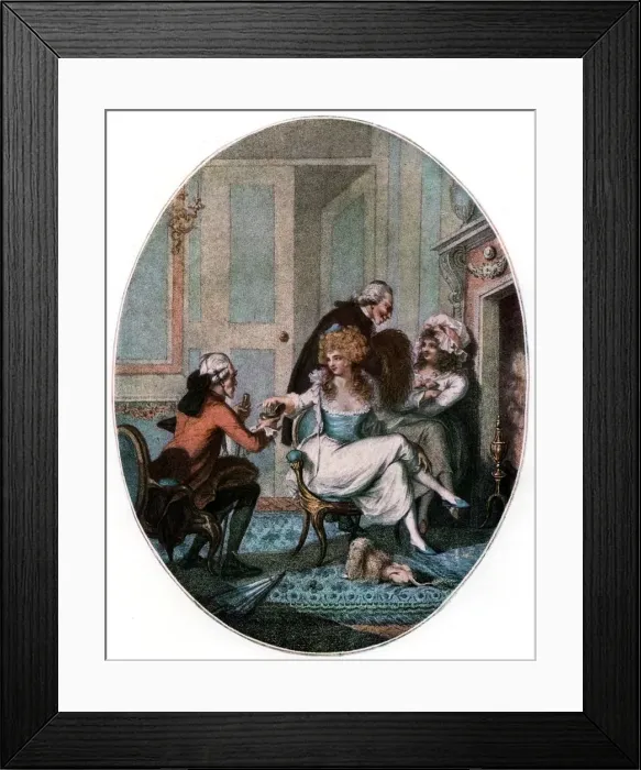 Framed Print : The French Fireside, 1905. Artist: Charles Tomkins Framed Print : The French Fireside, 1905. Artist: Charles Tomkins