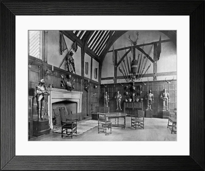 Framed Print : The Hall at Ockwells Manor, Berkshire, 1905 Framed Print : The Hall at Ockwells Manor, Berkshire, 1905
