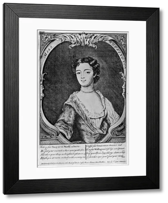 Framed Print : Margaret Peg Woffington (1720-1760), Irish actress, 18th century (1905). Artist: John Brooks Framed Print : Margaret Peg Woffington (1720-1760), Irish actress, 18th century (1905). Artist: John Brooks