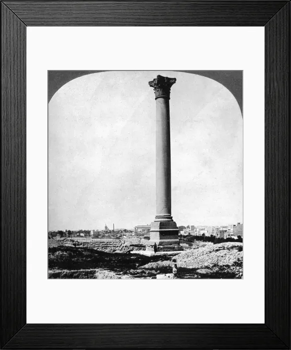 Framed Print : Pompeys Pillar, the sailors landmark, and modern Alexandria, Egypt, 1905. Artist: Underwood & Underwood Framed Print : Pompeys Pillar, the sailors landmark, and modern Alexandria, Egypt, 1905. Artist: Underwood & Underwood