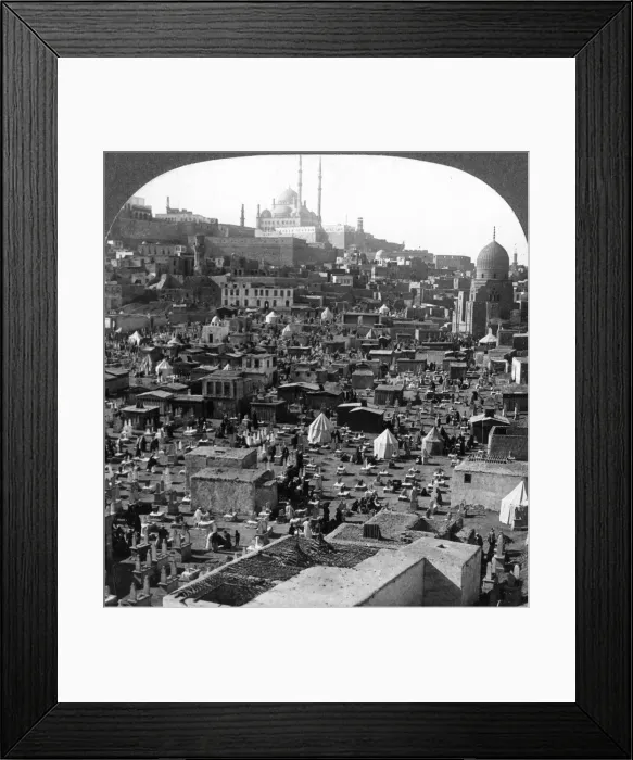 Framed Print : Citadel and Mohammed Ali Mosque beyond Bab-el-Wezir cemetery, Cairo, Egypt, 1905. Artist: Underwood & Underwood Framed Print : Citadel and Mohammed Ali Mosque beyond Bab-el-Wezir cemetery, Cairo, Egypt, 1905. Artist: Underwood & Underwood