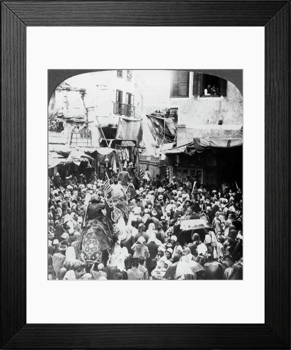 Framed Print : The Holy Carpet Parade with the Mahmal, Cairo, Egypt, 1905. Artist: Underwood & Underwood Framed Print : The Holy Carpet Parade with the Mahmal, Cairo, Egypt, 1905. Artist: Underwood & Underwood