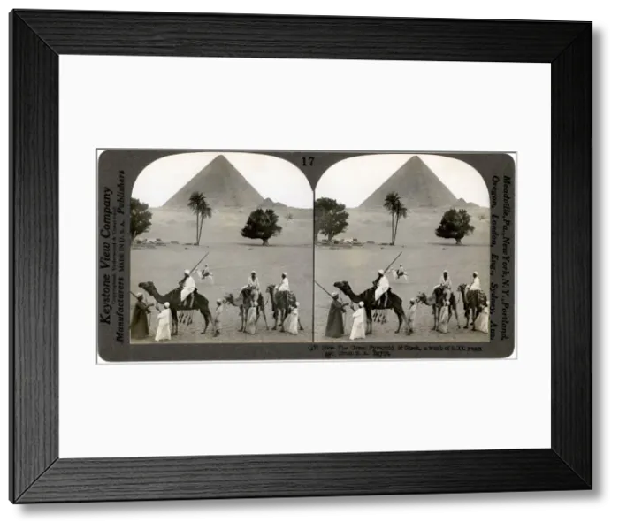 Framed Print : The Great Pyramid of Giza, Egypt, 1905. Artist: Underwood & Underwood Framed Print : The Great Pyramid of Giza, Egypt, 1905. Artist: Underwood & Underwood