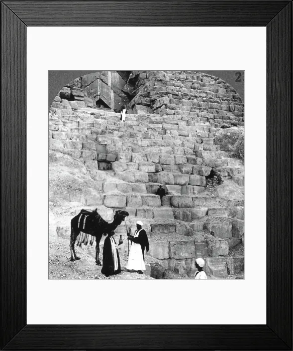 Framed Print : Entrance to the Great Pyramid of Giza, Egypt, 1905. Artist: Underwood & Underwood Framed Print : Entrance to the Great Pyramid of Giza, Egypt, 1905. Artist: Underwood & Underwood