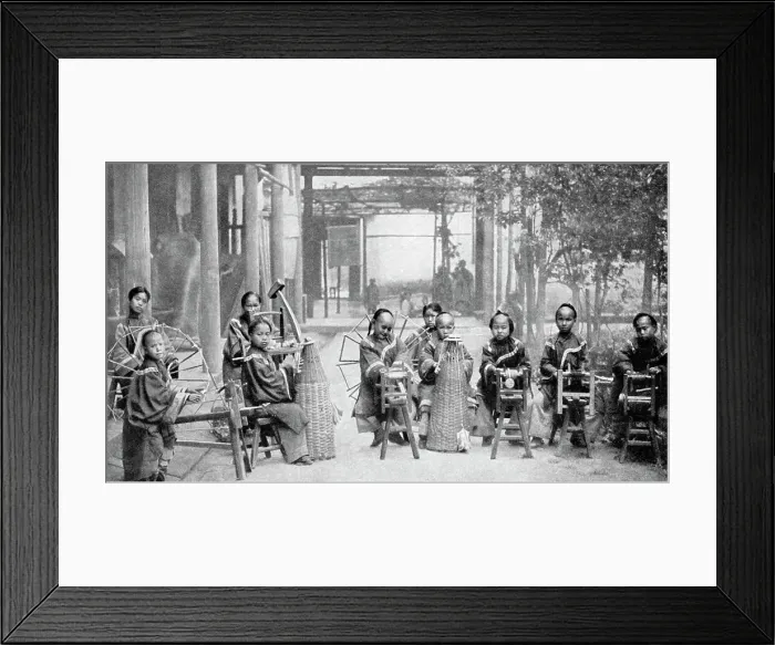 Framed Print : Basket-makers, Hongkong, 1922 Framed Print : Basket-makers, Hongkong, 1922