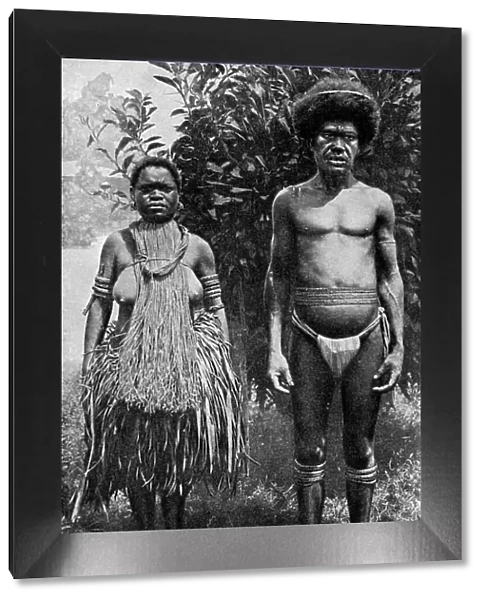 Grief for the dead shown by hempen halters, New Guinea, 1922. Artist: Thomas McMahon