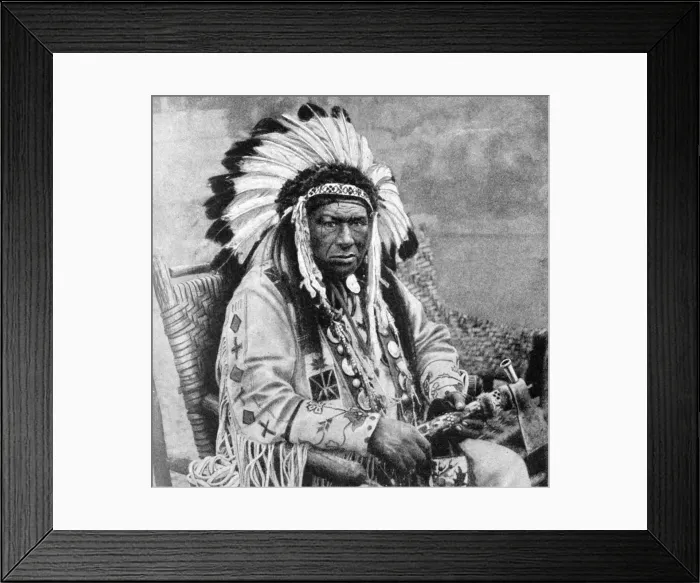 Framed Print : Kinnewankan, chief of the Sioux, 1922 Framed Print : Kinnewankan, chief of the Sioux, 1922