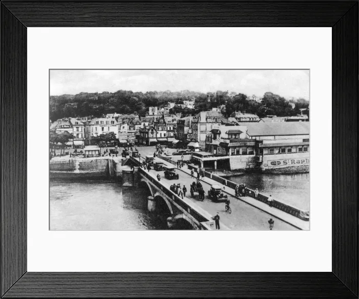 Framed Print : The bridge on the River Touques, Trouville, France, c1920s Framed Print : The bridge on the River Touques, Trouville, France, c1920s