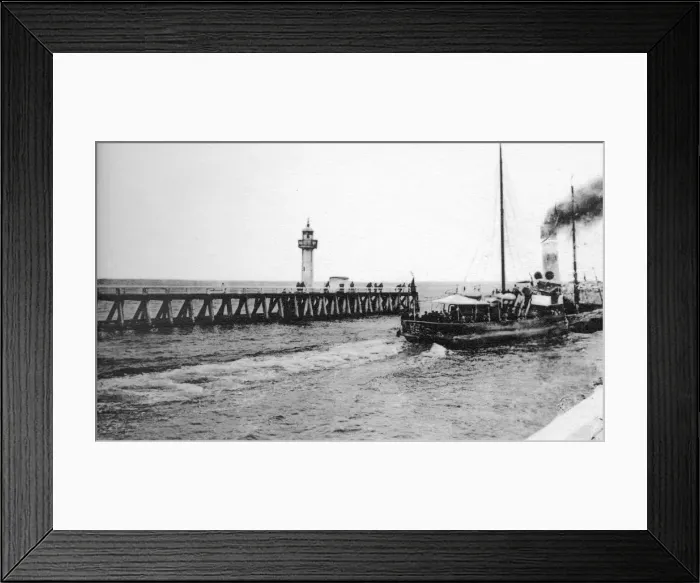 Framed Print : A steamer departing from Trouville for Le Havre, France, c1920s Framed Print : A steamer departing from Trouville for Le Havre, France, c1920s