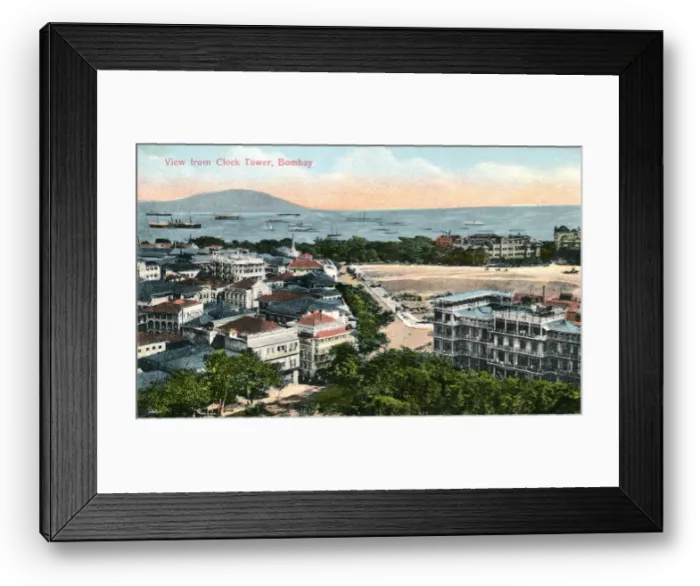 Framed Print : View from the Clock Tower, Bombay, India, early 20th century Framed Print : View from the Clock Tower, Bombay, India, early 20th century