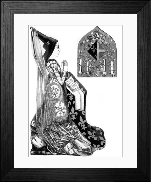 Framed Print : Charlotte of Savoy (1441-1483), queen consort of Louis XI of France, 15th century (1849). Artist: A Bisson Framed Print : Charlotte of Savoy (1441-1483), queen consort of Louis XI of France, 15th century (1849). Artist: A Bisson