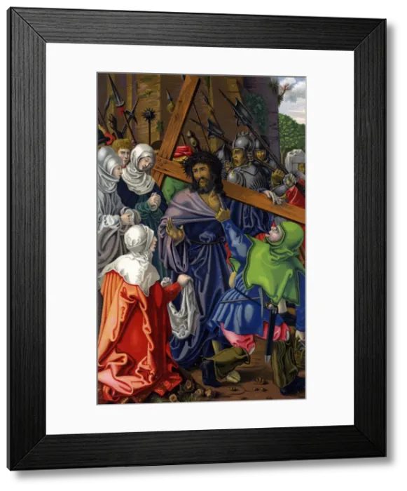 Framed Print : The Carrying of the Cross, 15th century (1849). Artist: H Moulin Framed Print : The Carrying of the Cross, 15th century (1849). Artist: H Moulin