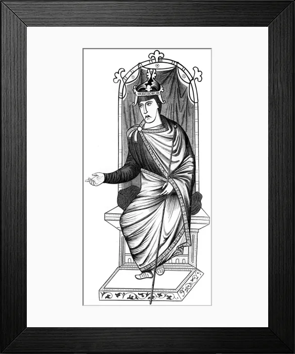 Framed Print : Charles le Chauve, 9th century, 1849