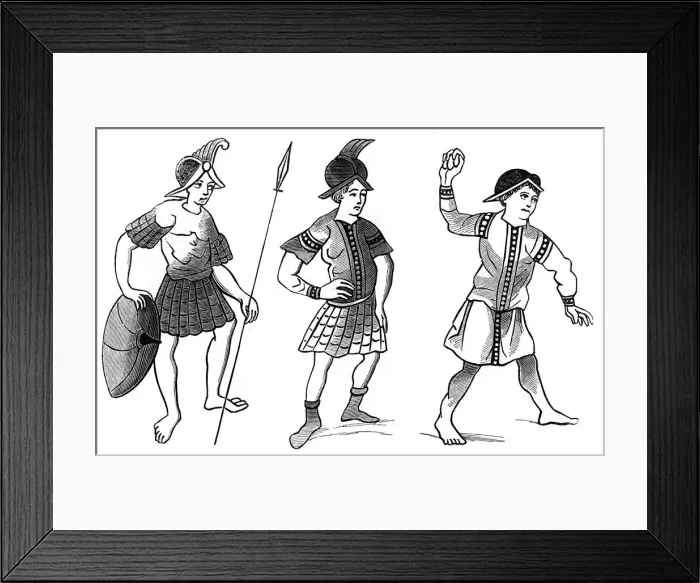 Framed Print : Soldiers, c14th century (1849) Framed Print : Soldiers, c14th century (1849)