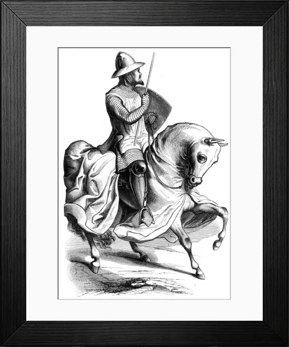 Framed Print : A knight of King Louis VI of France, c14th century (1849) Framed Print : A knight of King Louis VI of France, c14th century (1849)