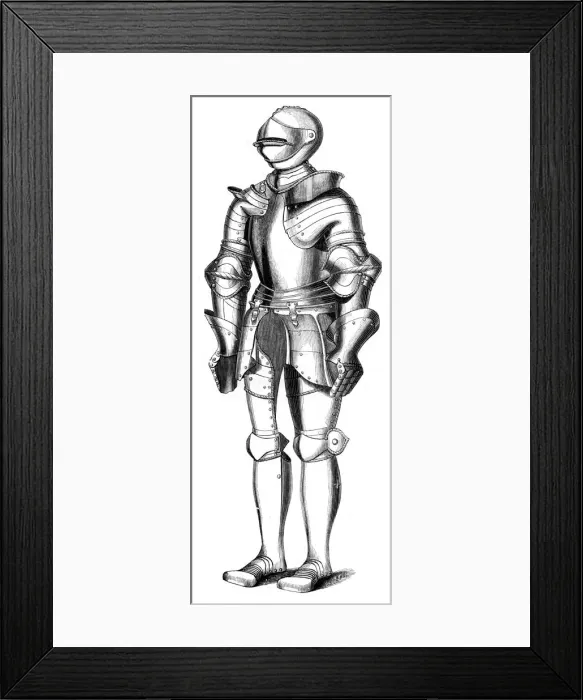 Framed Print : 16th century armour, 1849 Framed Print : 16th century armour, 1849