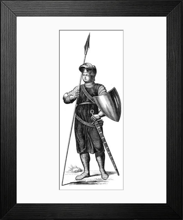 Framed Print : A soldier of King Philip IV of France, 1849 Framed Print : A soldier of King Philip IV of France, 1849
