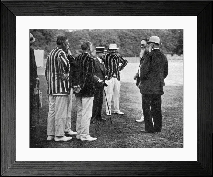Framed Print : Royal cricketers at Cumberland Lodge, Windsor Great Park, Berkshire, 1911 (1912). Artist: Ernest Brook