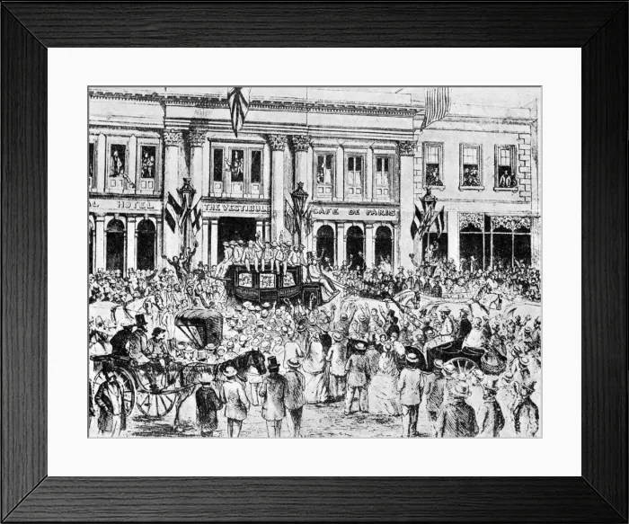 Framed Print : The arrival of the first English cricket team in Australia, 1861 (1912) Framed Print : The arrival of the first English cricket team in Australia, 1861 (1912)