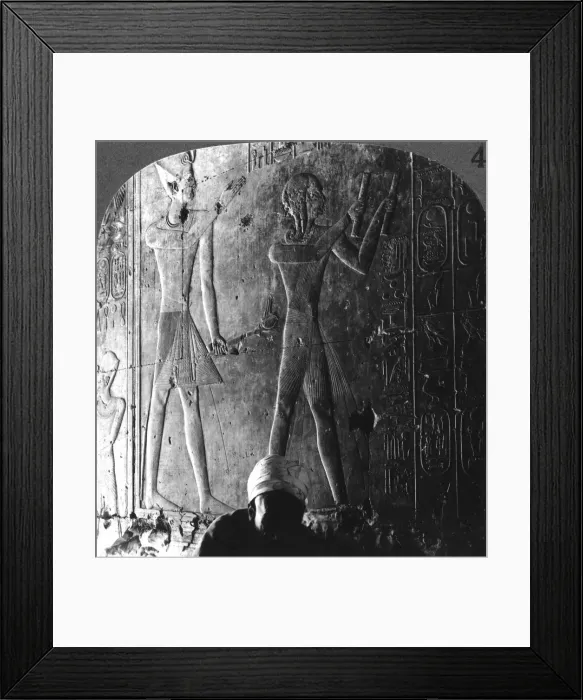 Framed Print : Sethos I and his son Ramses II worshiping their ancestors, Abydos, Egypt, c1900. Artist: Underwood & Underwood Framed Print : Sethos I and his son Ramses II worshiping their ancestors, Abydos, Egypt, c1900. Artist: Underwood & Underwood