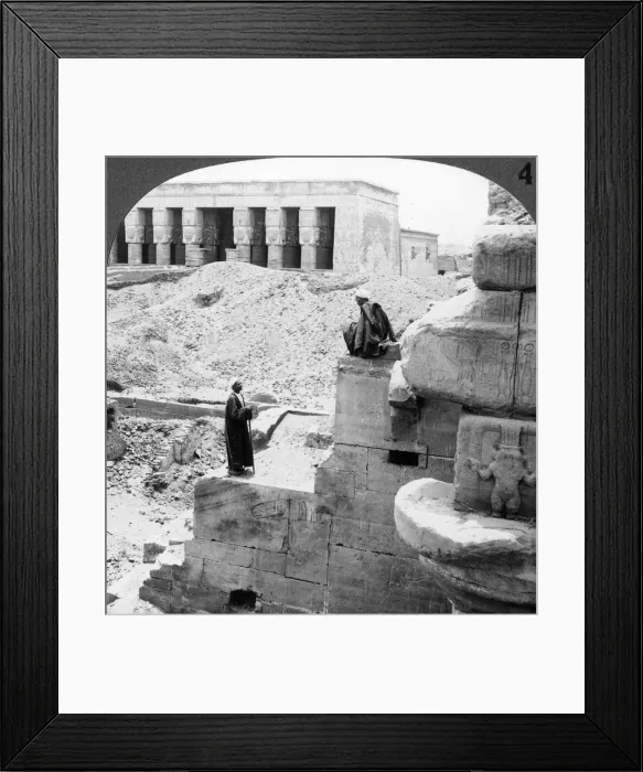Framed Print : The beautiful Temple of Hathor at Denderah, Egypt, 1905. Artist: Underwood & Underwood Framed Print : The beautiful Temple of Hathor at Denderah, Egypt, 1905. Artist: Underwood & Underwood