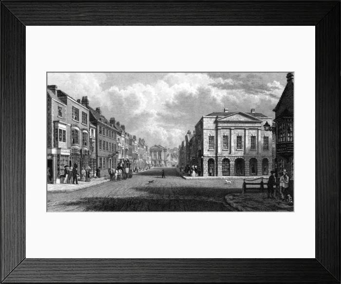Framed Print : The High Street, Newport, Isle of Wight, 1844. Artist: Philip Brannon Framed Print : The High Street, Newport, Isle of Wight, 1844. Artist: Philip Brannon
