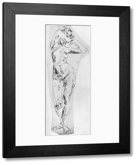 Framed Print : Standing figure of a girl, 1926. Artist: Frances Jennings Framed Print : Standing figure of a girl, 1926. Artist: Frances Jennings