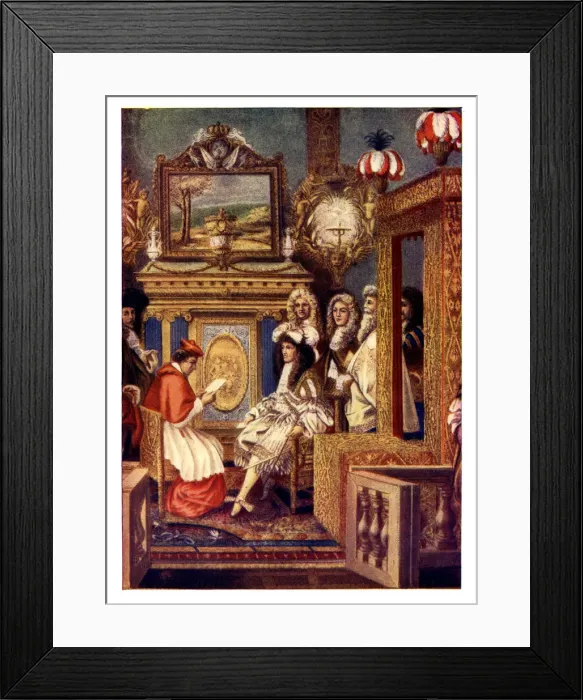 Framed Print : Scene from a French court, c19th century Framed Print : Scene from a French court, c19th century