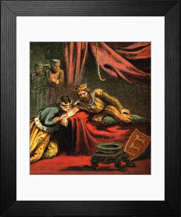 Framed Print : Edward of Woodstock, Prince of Wales, with his wife, Joan, Princess of Wales, c1850 Framed Print : Edward of Woodstock, Prince of Wales, with his wife, Joan, Princess of Wales, c1850