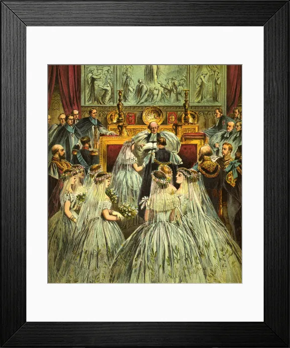 Framed Print : A royal marriage, c1850 Framed Print : A royal marriage, c1850