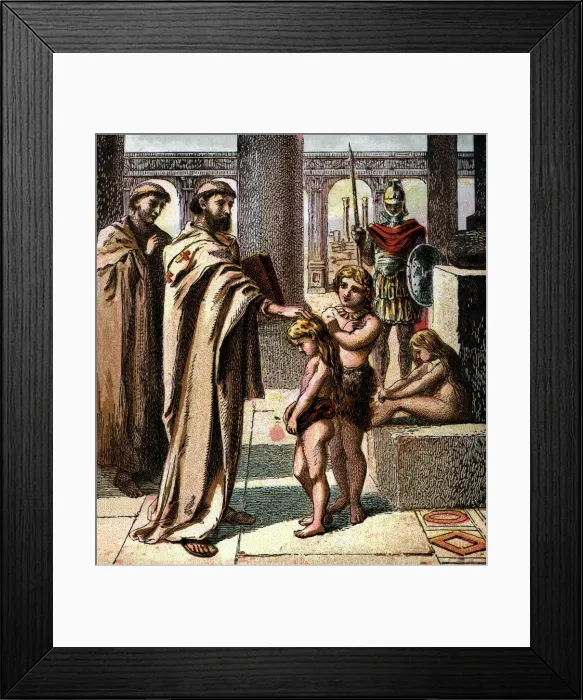 Framed Print : The Pope and the Saxon Children, c1850 Framed Print : The Pope and the Saxon Children, c1850