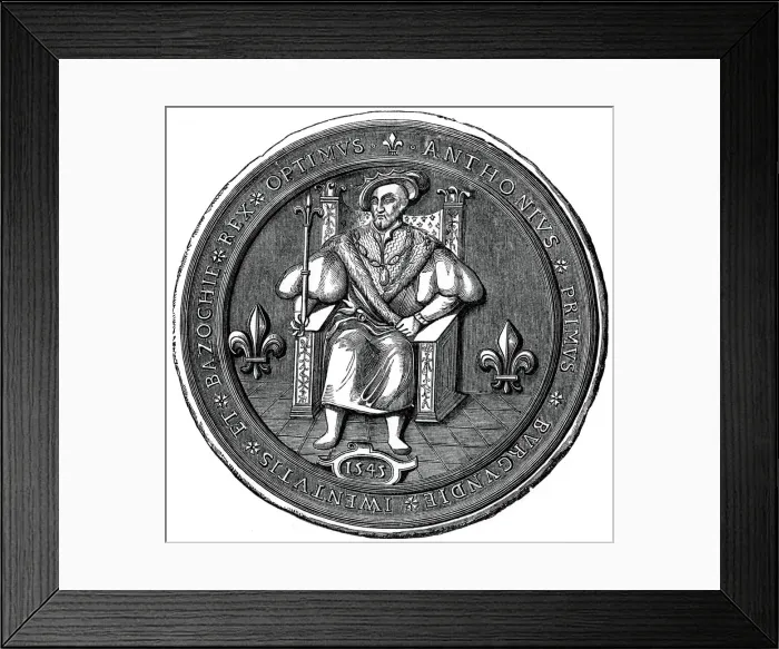 Framed Print : Seal of the King of the Basoche, 16th century (1870) Framed Print : Seal of the King of the Basoche, 16th century (1870)